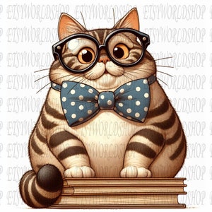 Cute Cat Clipart,Cute Cat Picture Design,Cartoon Cat PNG,Instant Download