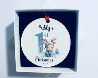 First Christmas Ornament|  Personalised Ornament| Baby Christmas Ornament| Baby Christmas Gift| Baby Christmas Keepsakes| Christmas