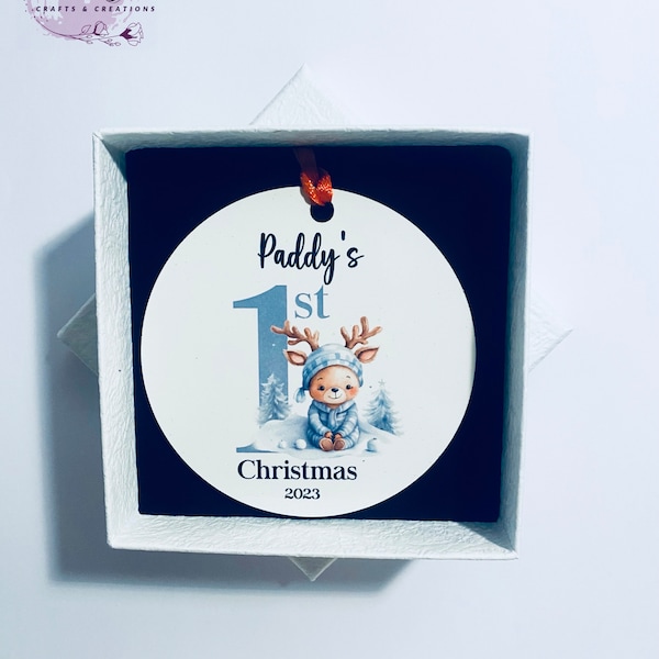 First Christmas Ornament|  Personalised Ornament| Baby Christmas Ornament| Baby Christmas Gift| Baby Christmas Keepsakes| Christmas