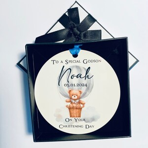 Personalised Christening/Baptism Gift Personalised Ornament Godchild Keepsakes Personalised Promise to Godchild Godson Gift zdjęcie 2