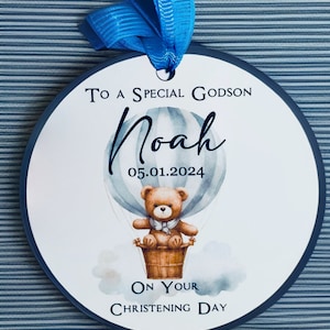 Personalised Christening/Baptism Gift Personalised Ornament Godchild Keepsakes Personalised Promise to Godchild Godson Gift zdjęcie 1