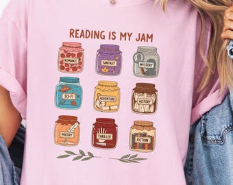 Reading Shirt Bookworm Gift Reading Is My Jam Tshirt, Read More Books Shirt, Librarian Shirt, Book Lover Shirt, One More Chapter Sweatshirt