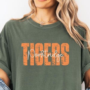 Custom Mascot Tshirt, School Logo Tee, Comfort Colors Personalized School Shirt, Custom Text Shirt, Team Mascot Shirt, School Tshirt