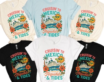 Mexico Cruise Shirts 2025 Friends Cruise Matching Tshirts for Group, Custom Cruise Squad Shirts Birthday Cruise Shirt Mexico, Girls Trip Tee