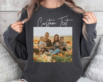 Custom Photo Shirt Comfort Colors® Personalized T-Shirt, Custom Picture Tshirt with Your Photo, Family Photo Shirt, Logo Image Shirts Gift