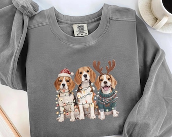 Beagle Christmas Sweater, Dog Mom Christmas Shirt, Beagle Lover Shirt, Dog Christmas Shirt, Dog Xmas Sweater, Beagle Dog Dad Mom Shirt Gift