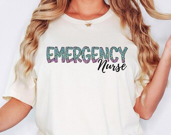 Emergency Room Nurse Shirt, ER Nurse Shirt, Nurse Tshirt, Leopard Print Nurse Shirt, Nurse Life Shirt, Nurse Graduation Gift, Gift for Nurse