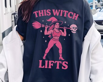 Halloween Gym Shirt Pump Cover, Spooky Halloween Workout Clothes, Powerlifting Gym Shirt, Witch shirt, Muscle Mommy Tshirt Halloween Gift