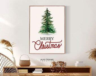 Feliz Navidad Impresión, Arte de pared de Navidad, Navidad Imprimible, Impresiones de Navidad,Decoración de Navidad,Signo de Navidad,Impresión Digital,Regalo de Navidad