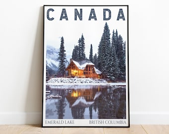 Canada Travel Print, British Columbia Poster, Kunst aan de muur, Canada Decor, Artwork afdrukbaar, Travel Poster, Canada Travel Print, Canada Poster