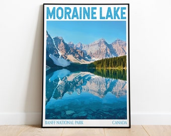 Moraine Lake Banff National Park Print, Banff Canadian National Park Poster, Travel Art Print, Travel Print Gift,Wedding Gift,Honeymoon Gift
