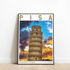 Pisa travel print - Italy, Pisa poster, Italy poster, Rome print, Pisa Wall Art, Pisa Poster, Pisa Wall Décor, Tuscany, Travel Print, Europe
