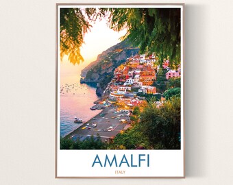 Amalfi Print Ocean, Amalfi Poster Wall Art,  Print of Amalfi Poster Wall Art Decor Artwork Printable, Amalfi Wall Decor, Amalfitana, Italia