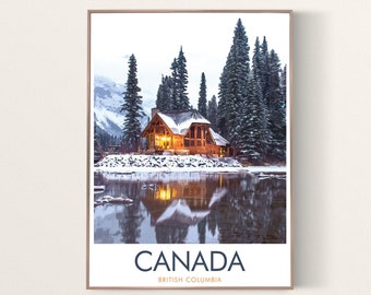 Canada Travel Print, British Columbia Poster, Kunst aan de muur, Canada Decor, Artwork afdrukbaar, Travel Poster, Canada Travel Print, Canada Poster