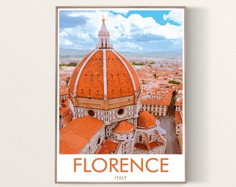 Florence Cathedral Minimalist Print, Travel Poster,Florence Art,Print of Santa Maria Del Fiore Cathedral Poster Wall Decor Artwork Printable