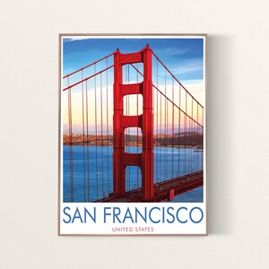 Stampa di viaggio di San Francisco, Golden Gate Bridge, stampa digitale di San Francisco, Golden Gate Bridge, stampa artistica di viaggio, arte della California, regalo di nozze