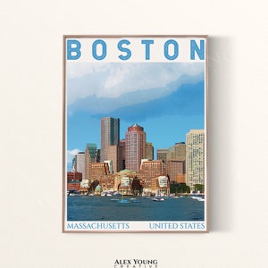 Boston Print Seaside, Boston Wall Art, Boston Poster, Boston Photo, Boston Decor, Massachusetts, USA, United States,America,Digital Download