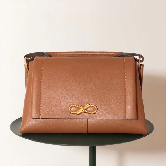 Anya Hindmarch Brown Soft Leather Rope Bow Tote Bag Rare New Etsy