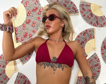 Leopard Print Bamboo Hand Fan: Wild Cherry Rave Accessory