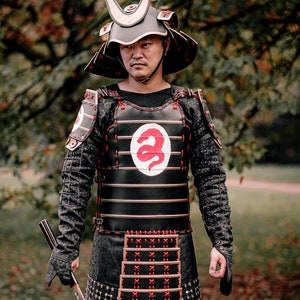 Japanese Samurai leather armor, warrior samurai armor set (ghost of tsushima), historical armor for body protection | Halloween costume