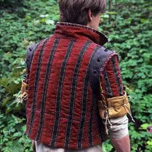 Witcher Eskel gambeson with with spikes, cosplay gambeson for LARP and Medieval events, handmade padded jacket armor | Halloween costume