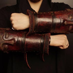 Fantasy leather bracers