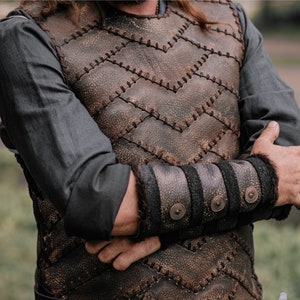 Ragnarson viking bracers Larp leather bracers larp armor larp accessories berserker armor dnd costume fantasy cosplay image 5