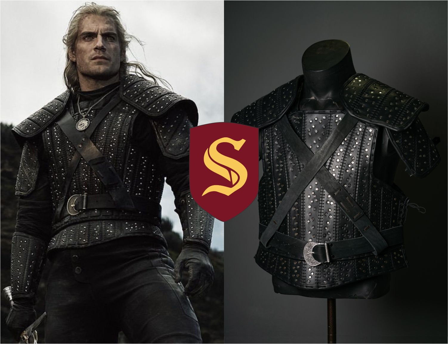 Witcher Geralt Armor Set cuirass Pauldrons Belt for LARP Etsy