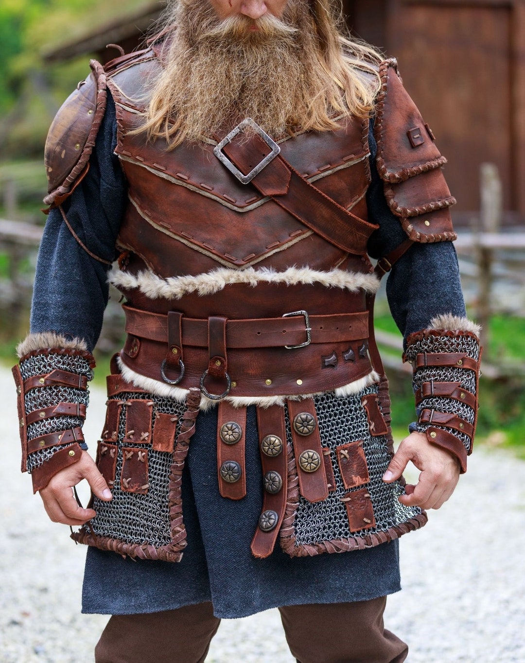 Viking Larp Costume; Cosplay Leather Armor for LARP and Medieval Events ...