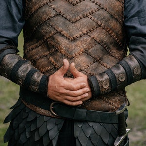 Ragnarson viking bracers Larp leather bracers larp armor larp accessories berserker armor dnd costume fantasy cosplay image 3
