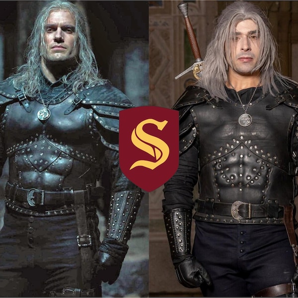 Stagione 2 del cosplay di Witcher Netflix; Set armatura Geralt di Rivia; costume da strigo; armature fantasy medievali; Commissione fatta a mano da Witcher