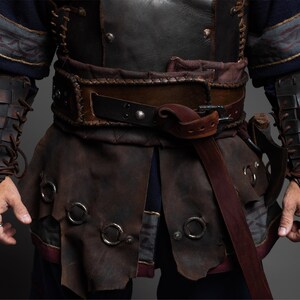 Brassards roi viking Brassards en cuir pour GN armure de GN accessoires de GN armure berserker dnd costume cosplay fantastique image 5