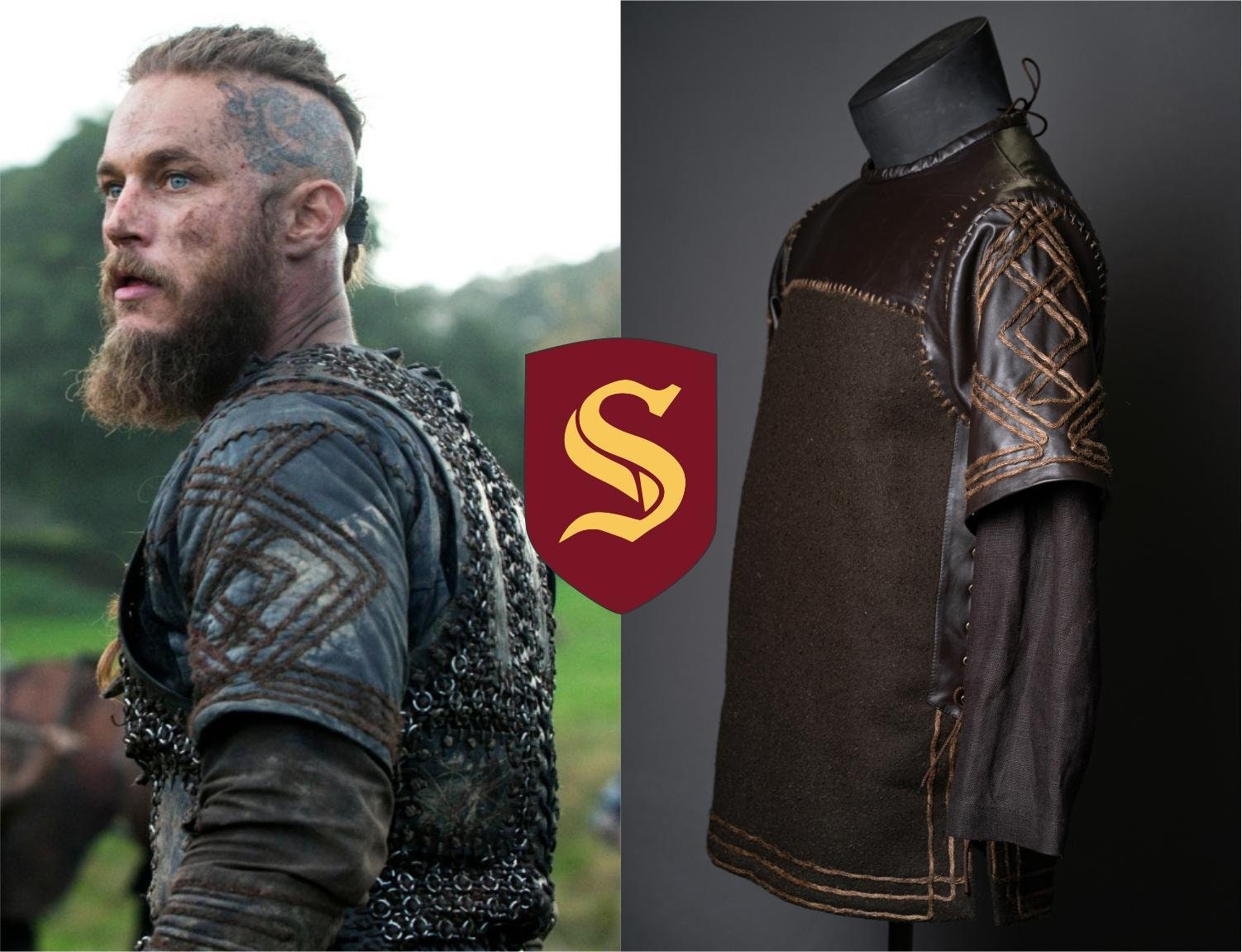 Viking Leather Tunic, Norse Dane Shirt, Men's Choose Your Size /P