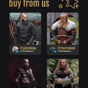 Ragnar leather vest with with chainmail, viking armor for LARP and Medieval events, handmade fantasy armor, Vikings cosplay image 15