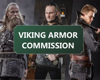 Commande d'armures Viking personnalisées - Forgez votre légende nordique ! Armure en cuir unique ; Fabriqué sur commande