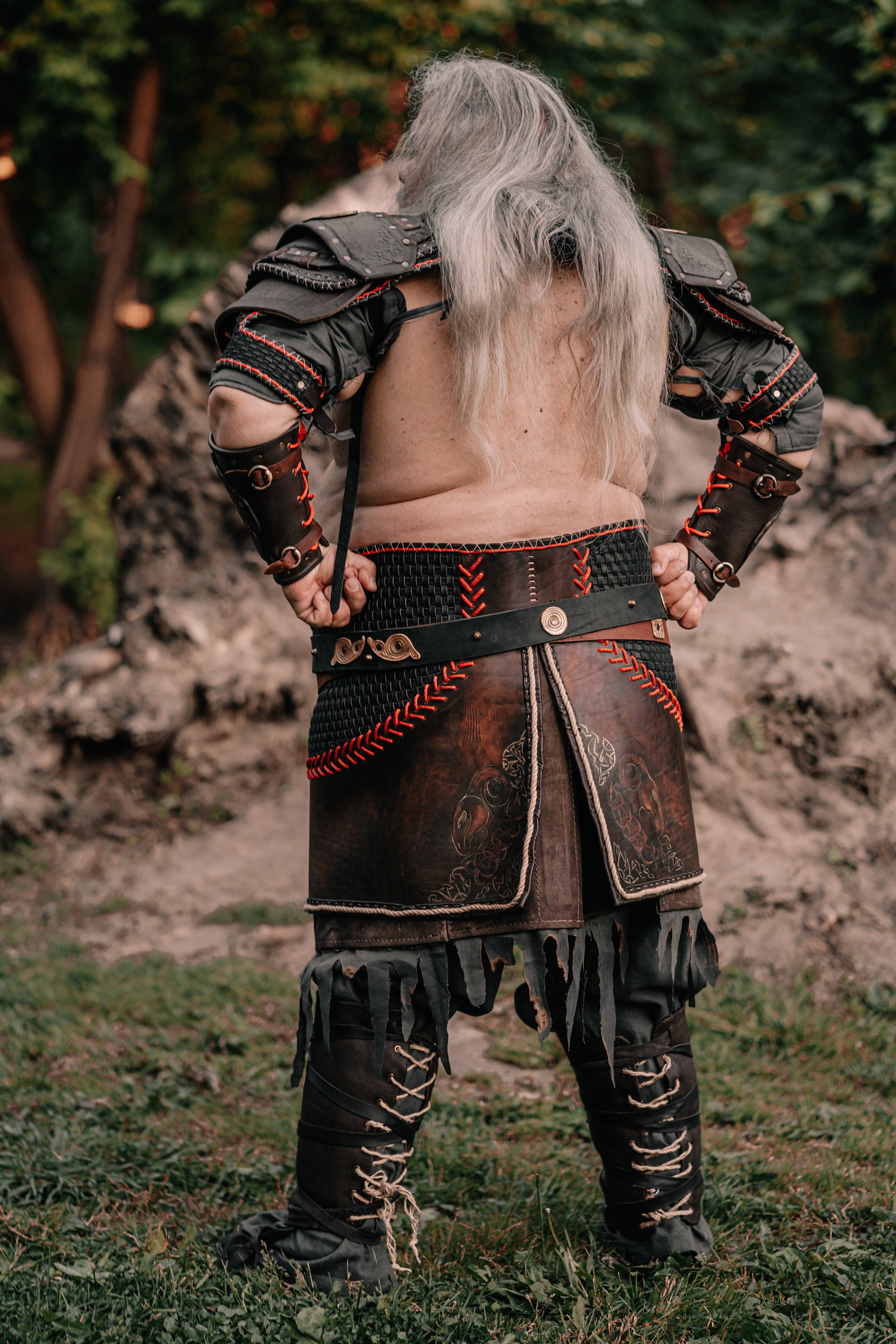 Thor Costume From God of War Cosplay Leather Armor for LARP 