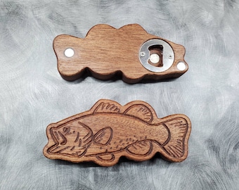 Wood Bottle Opener - Bass