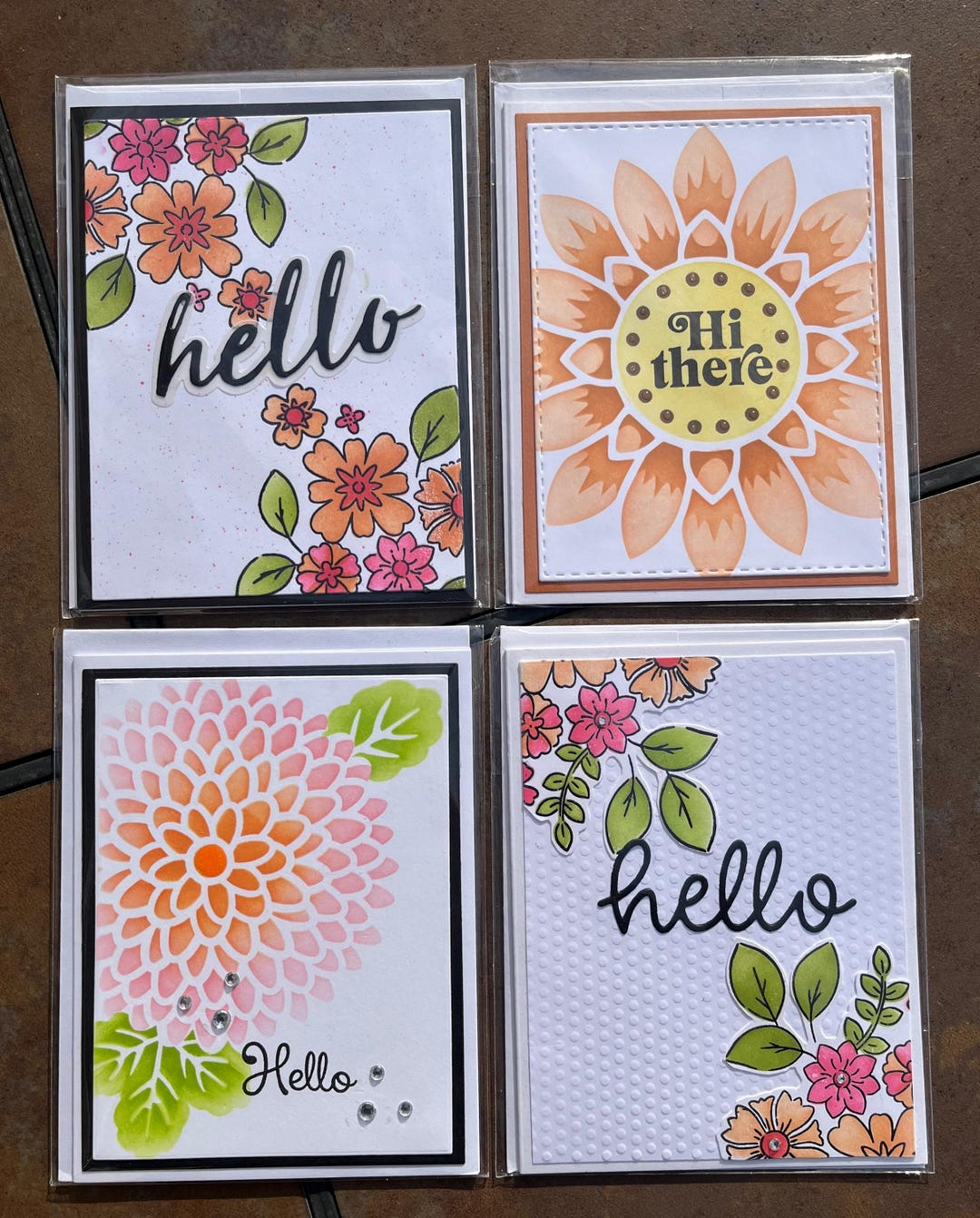 Hello Cards - Set D - Etsy