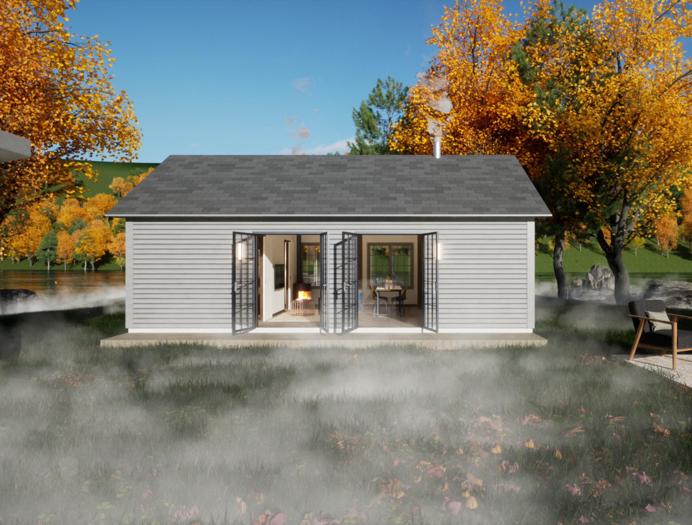 Tiny House Plans Bundle 2 and 1 Bedroom House Plans Materials List, DWG