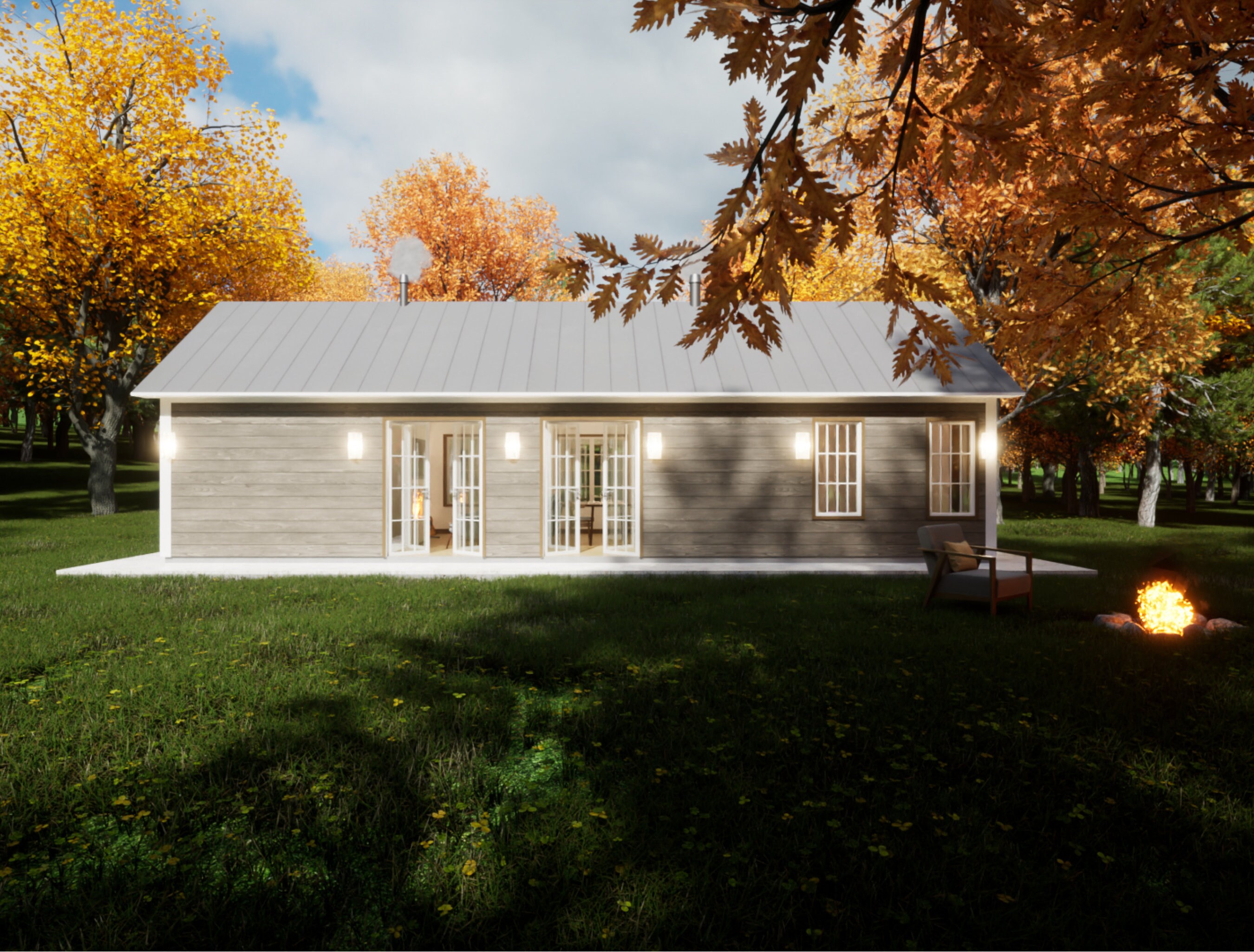 Tiny House Plans Bundle 2 and 1 Bedroom House Plans Materials List, DWG