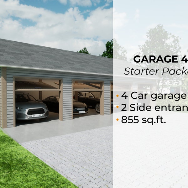 Garage Plans With Materials List Etsy