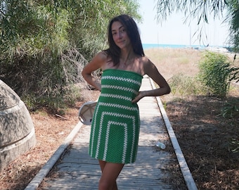 Crochet Granny Square Cover Up Pattern: Easy Beach Dress (PDF Download)