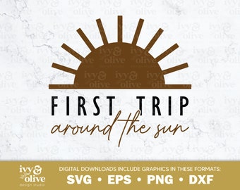 Primer viaje alrededor del sol / 112 / Descarga de archivos digitales / SVG EPS PNG dxf / Camisa de cumpleaños / Cumpleaños Galaxy / Espacio exterior
