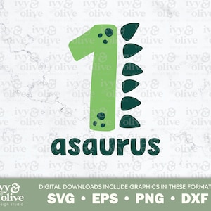 One A Saurus Number Dinosaur | 344 | Digital File Download | SVG EPS PNG dxf | Dino Family Shirts