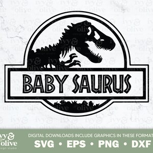 Baby Saurus Jurassic Dinosaur / 246 / Descarga de archivos digitales / SVG EPS PNG dxf / Dinosaur Baby / Dino Newborn