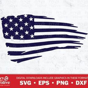 Vintage American Flag | 060 | Digital File Download | SVG EPS PNG dxf | 4th of July | Patriotic Shirt Svg