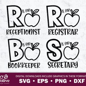 B is voor Boekhouder | 255 | Digitaal bestand downloaden | SVG-EPS-PNG-dxf | Receptioniste | registrar | Secretaris