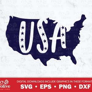 United States Map Usa | 070 | Digital File Download | SVG EPS PNG dxf | Patriotic 4th of July Shirt