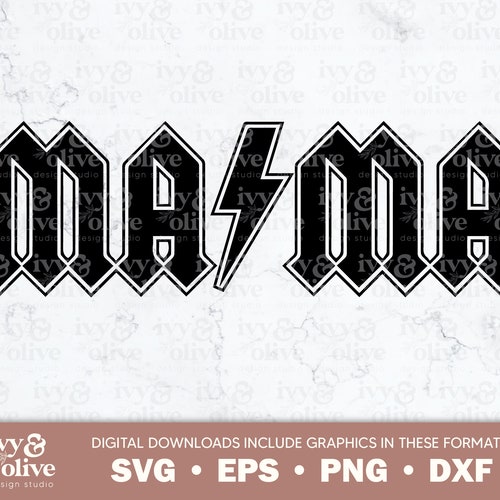 ACDC Mama SVG File - Etsy
