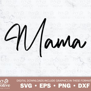 Mama linkerborst minimaal script | 004 | Digitaal bestand downloaden | SVG-eps png dxf | Cool moederleven